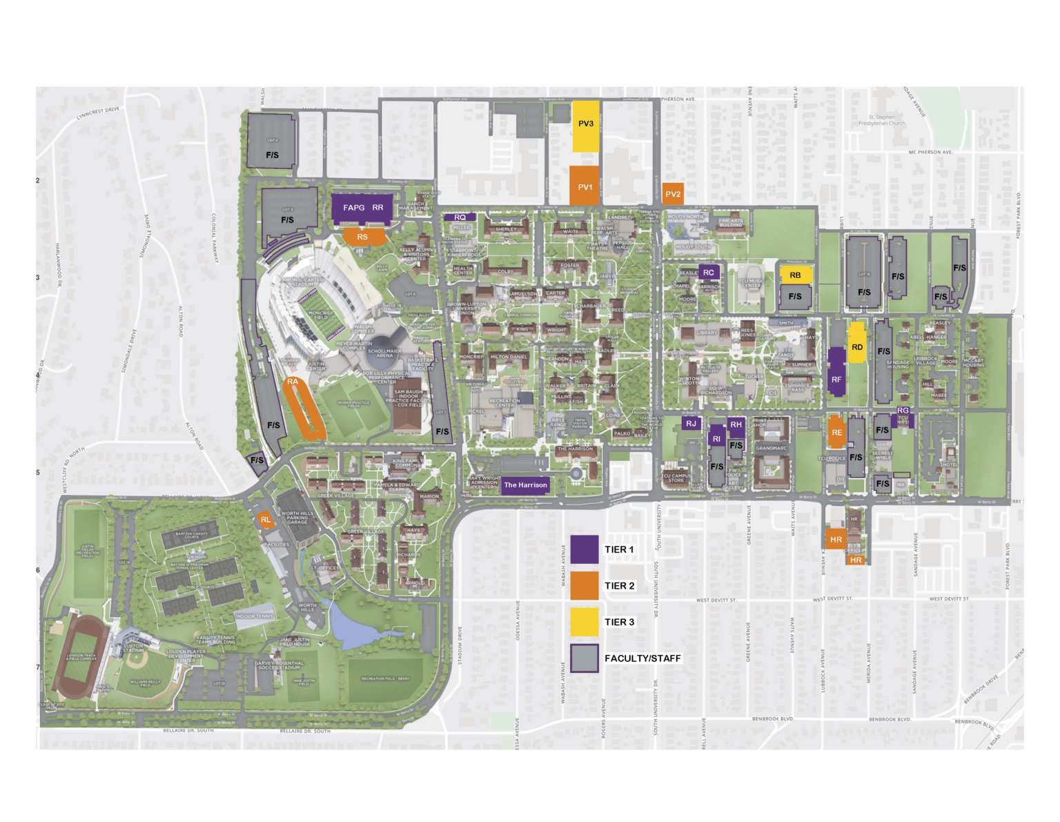 TCU Parking & Transportation | Permit Types, Maps, and Fees